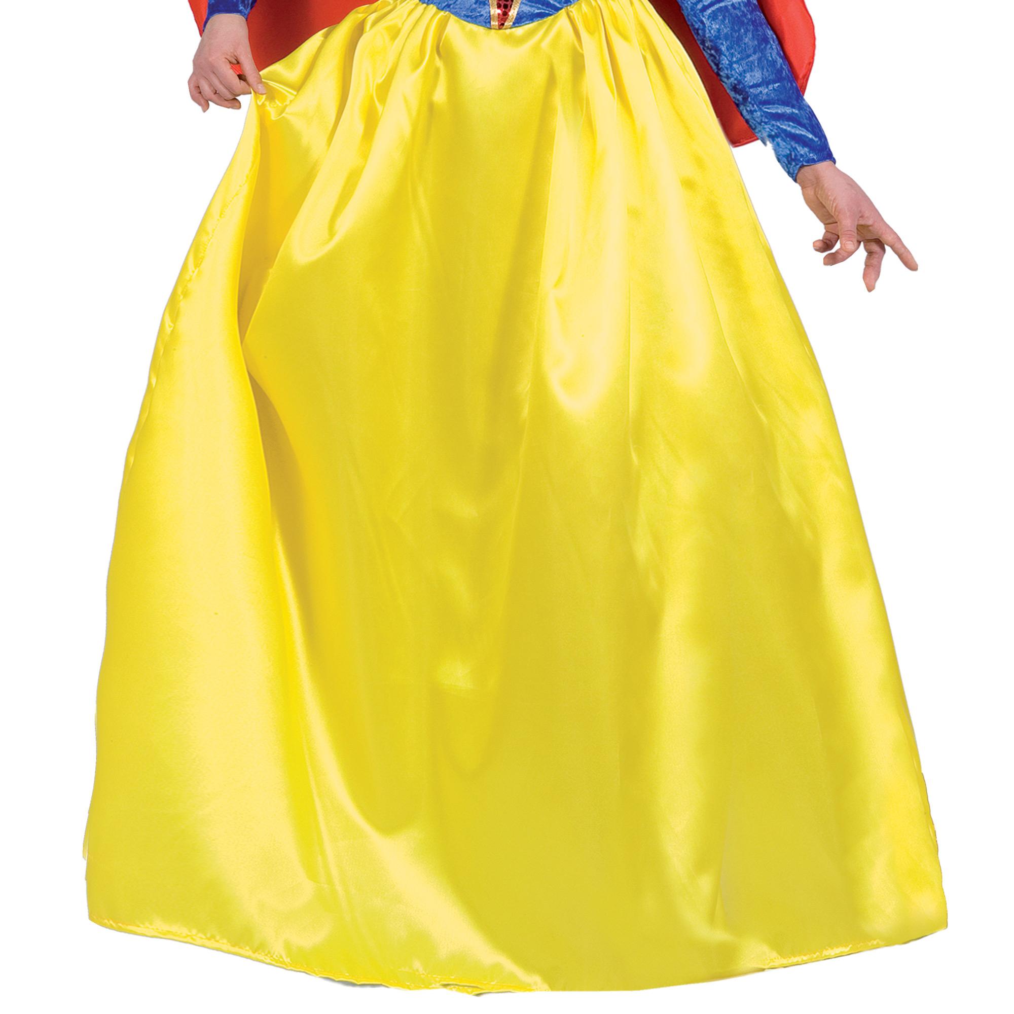 Abito Costume Carnevale Biancaneve Giallo Rosso Blu Bambina