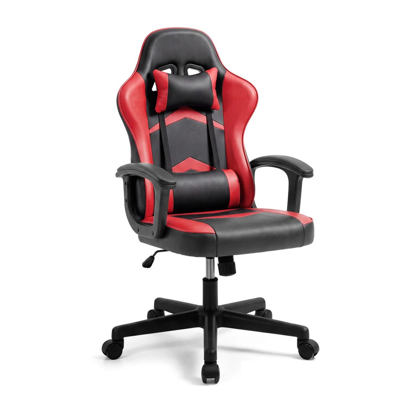 Silla gaming reclinable y con altura ajustable en negro y rojo Raptor Negro - Rojo