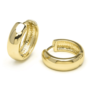 Pendientes de 16mm de diámetro acabado oro amarillo de 18k