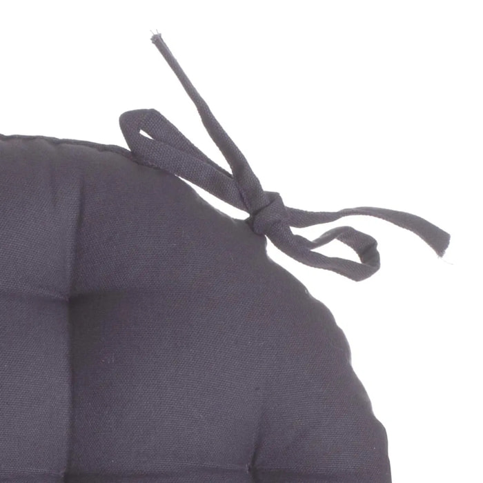 Galette de chaise ronde gris ardoise D38cm