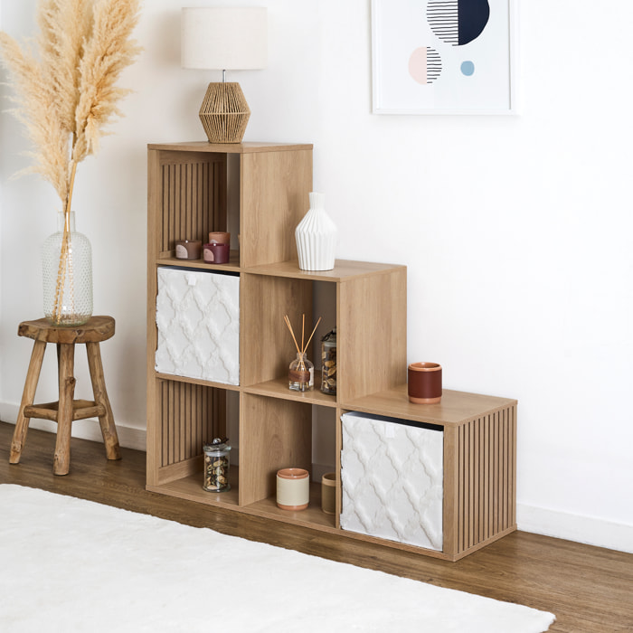 Rangement Modulable 6 Cases Escalier Klaus