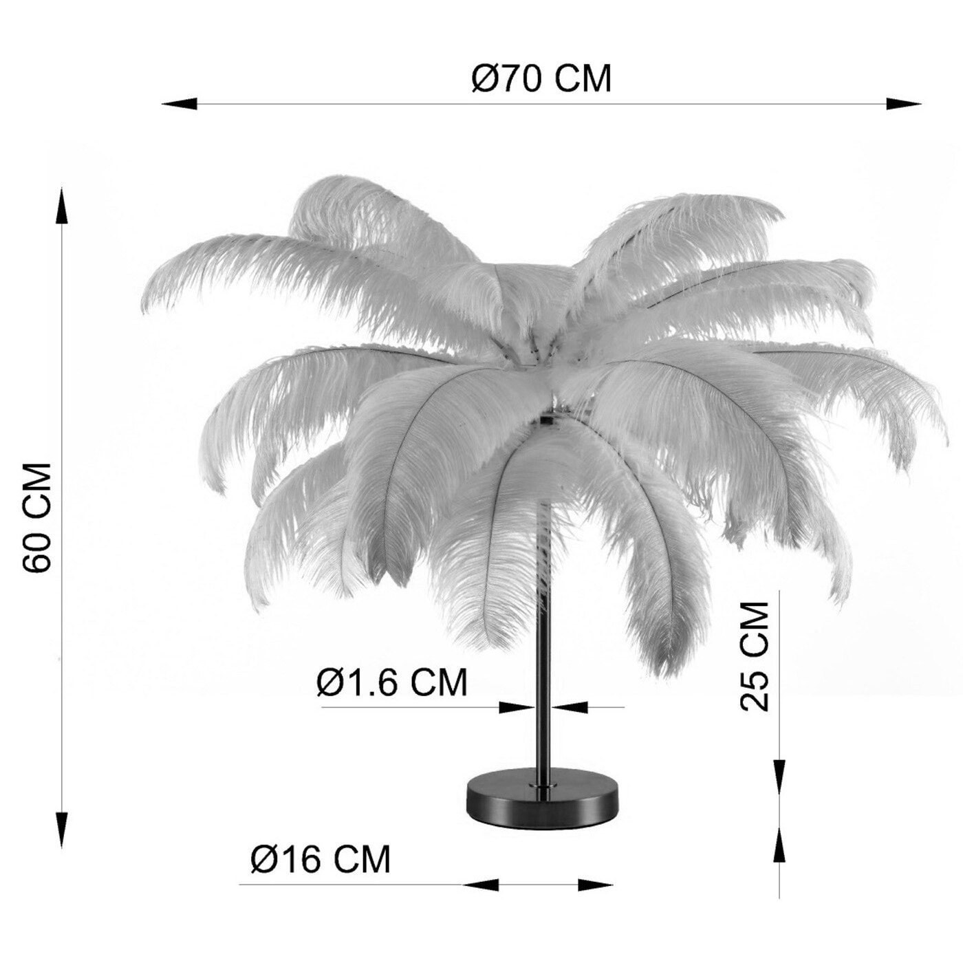 Lampe plumes marron Kare Design