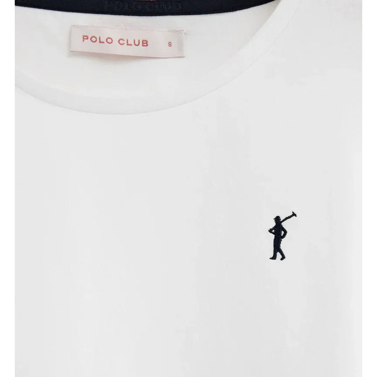 Maglietta bianca a maniche lunghe a girocollo con ricamo Rigby Go