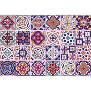 Stickers muraux - Sticker Mural Carrelage adhésif Cuisine Salle de Bain - 24 STICKERS CARRELAGES AZULEJOS LORETO