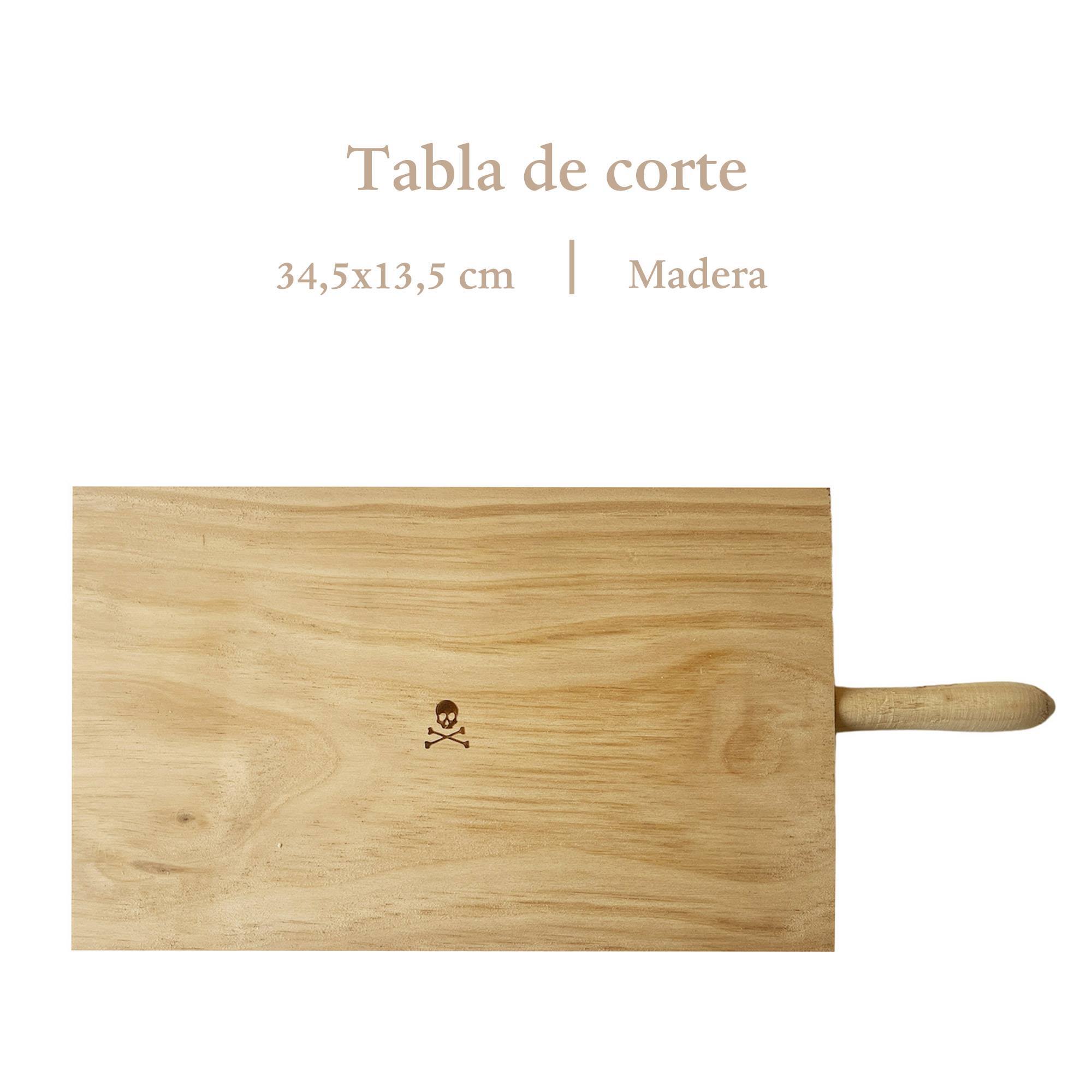 Tabla de corte cuadrada con mango redondo en madera 39x18,5cm scalpers home