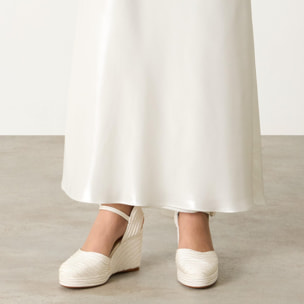 Alpargatas de cuña de mujer Carolyn trenzada con cierre de pulsera