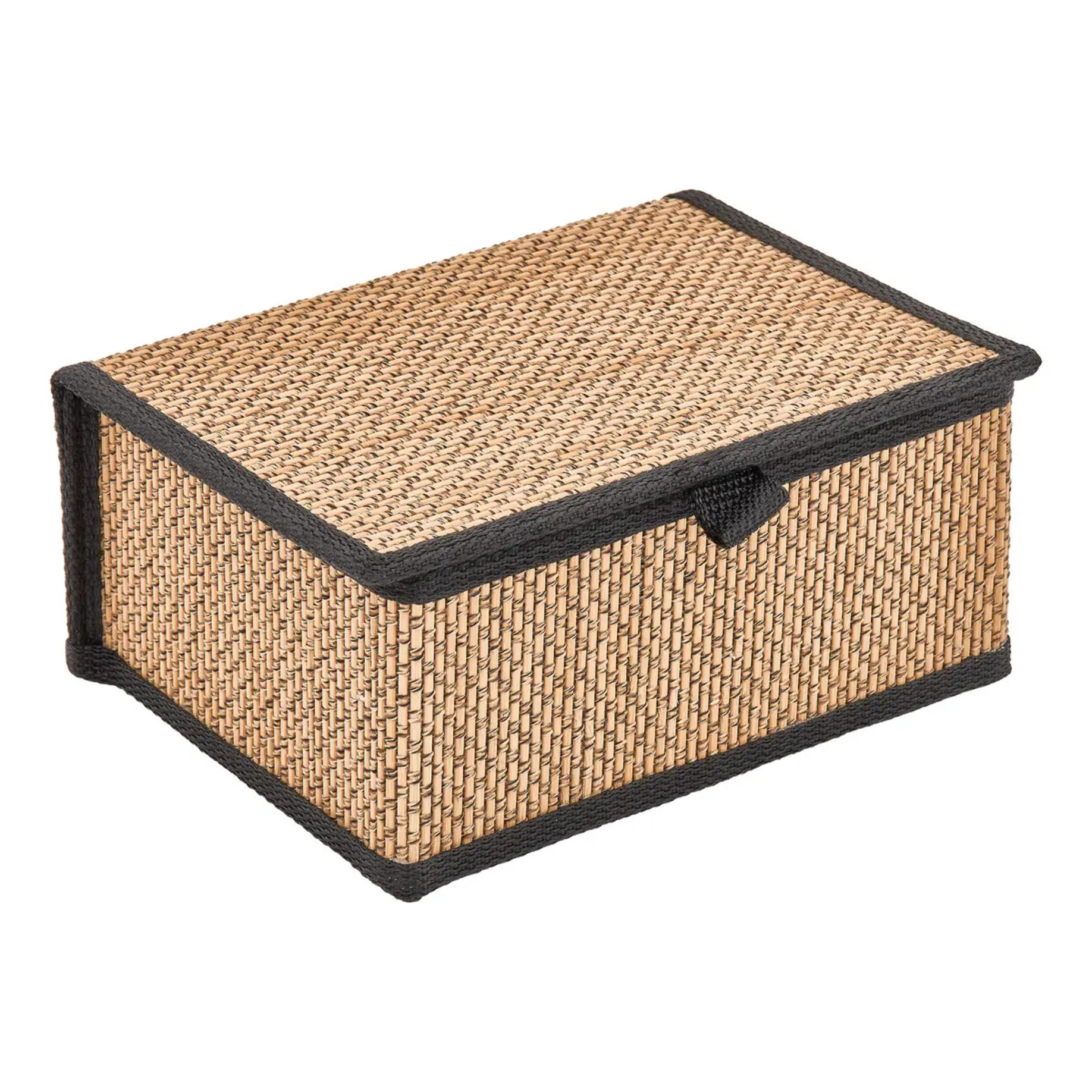 Lot de 3 paniers Stemy L25/30/33,5cm noir et beige