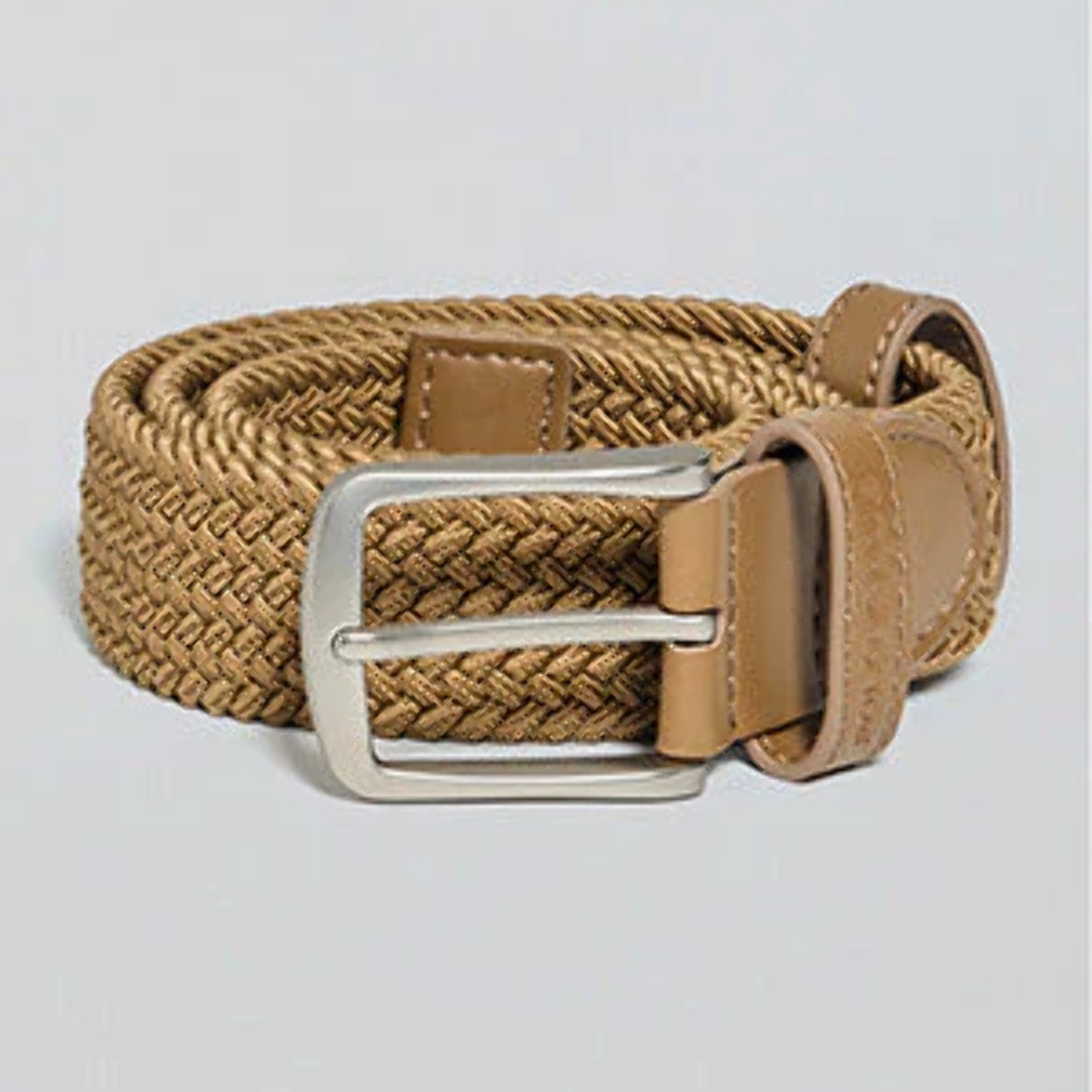Cinturón Baal camel trenzado con detalles Polo Club