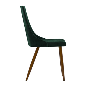 Chaise Vinni en velours vert (lot de 2)