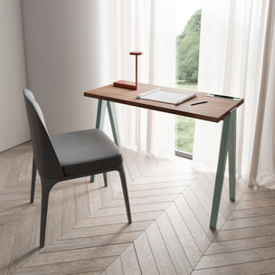 Escritorio Colmar nogal y verde 78x107x49 cm