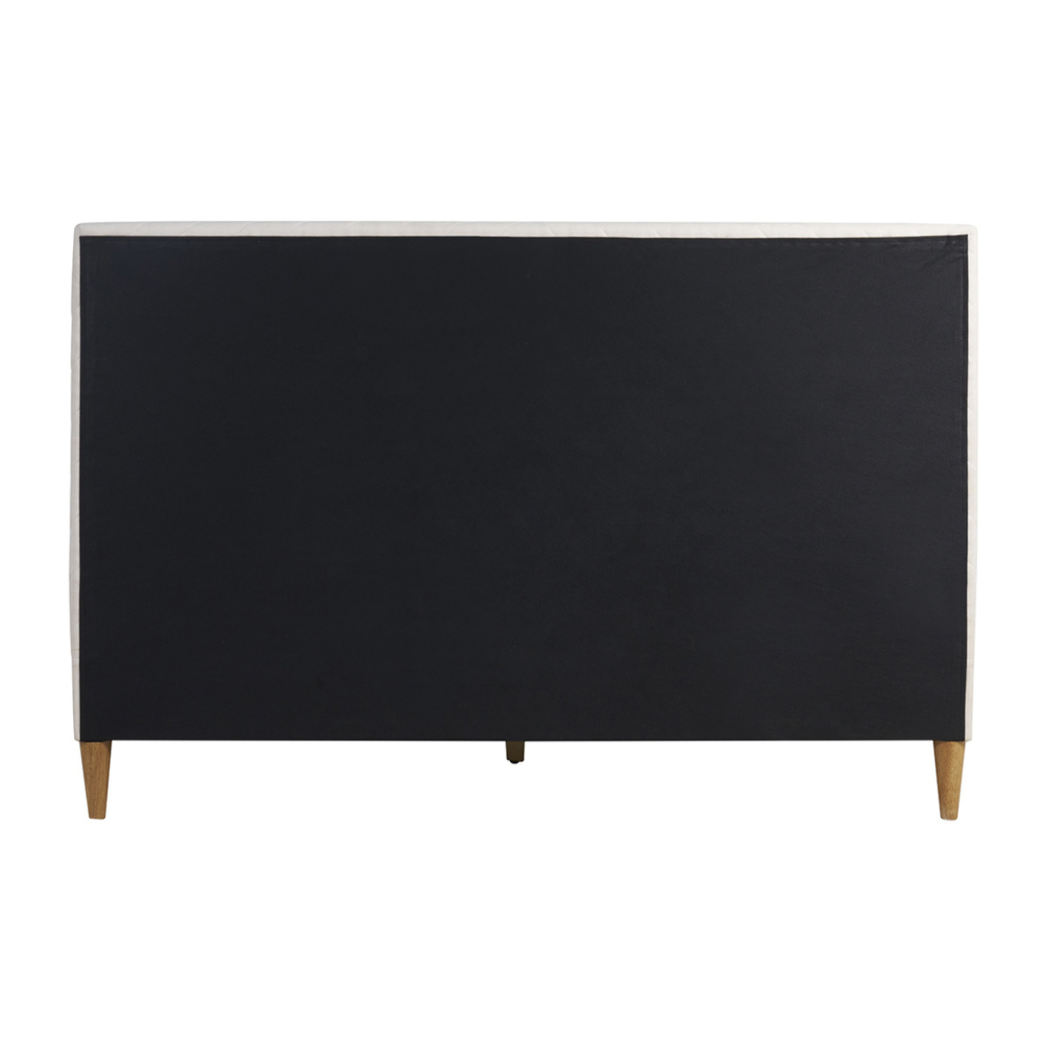 Lit 2 places 160x200 en tissu beige SIDONIE