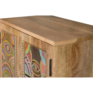 Muebles Auxiliare de Madera de Mango 60 Cm Estilo Boho Ethnic