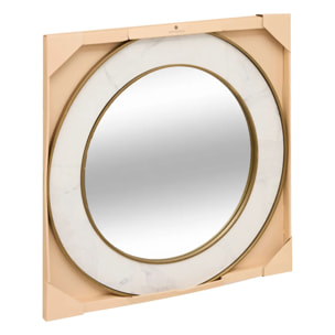 Miroir "Alisha" blanc D74cm