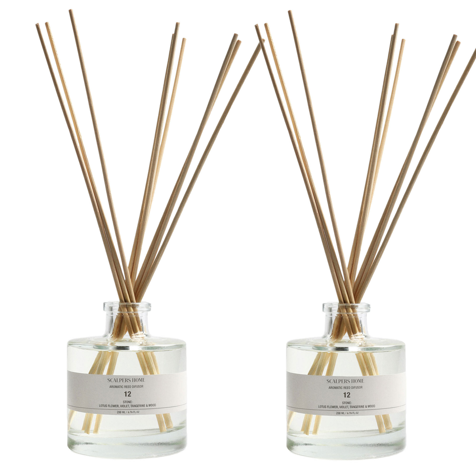 Set de 2 difusores mikado de 200ml aroma stone scalpers