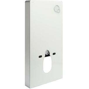 Glass pack WC bâti-support avec plaque de commande + WC suspendu Ceramia sans bride avec abattant SoftClose (STGLWCEPXBMT01-FR)