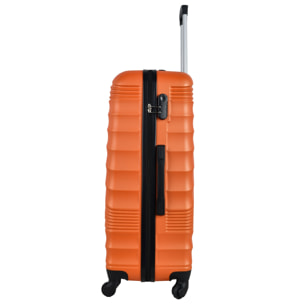 Juego de maletas rígidas 4 piezas en turquesa coral naranja