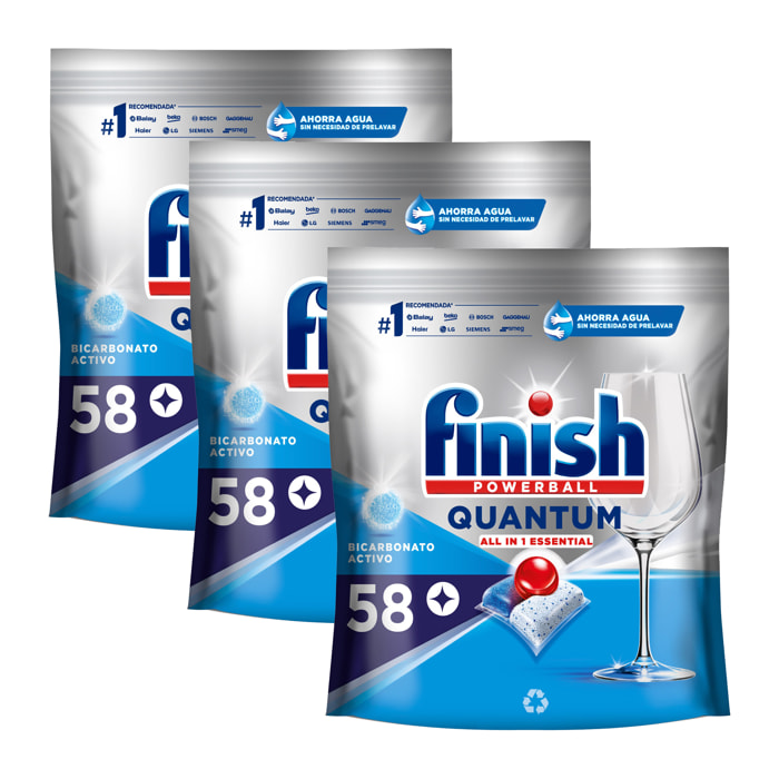 Finish Quantum Essentials pastillas para lavavajillas 174 unidades