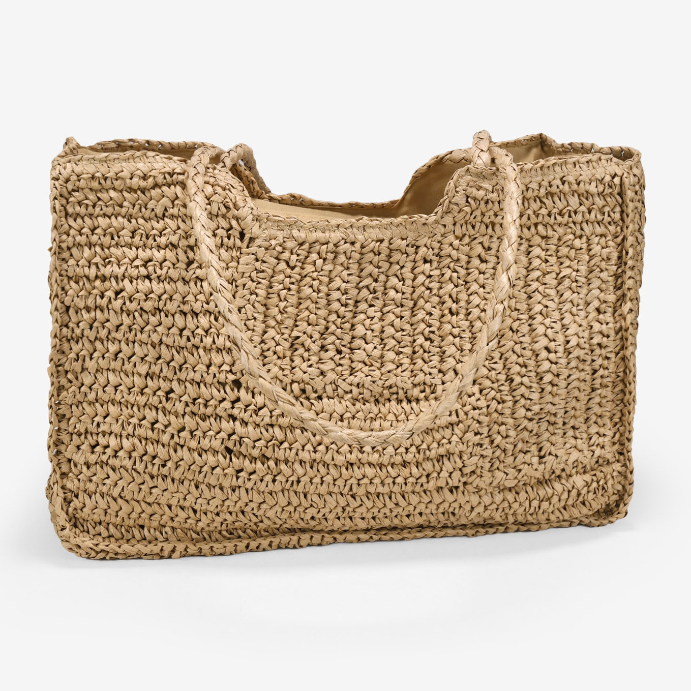 Bolso de hombro tostado de esparto