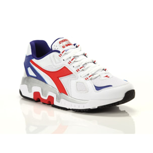 Sneakers Diadora Mythos White Fiery Red Spectrum Blue Bianco