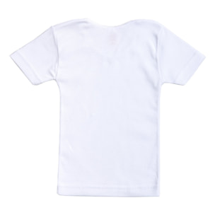 Cubre Niña Felpa M/C Blanco Talla 10