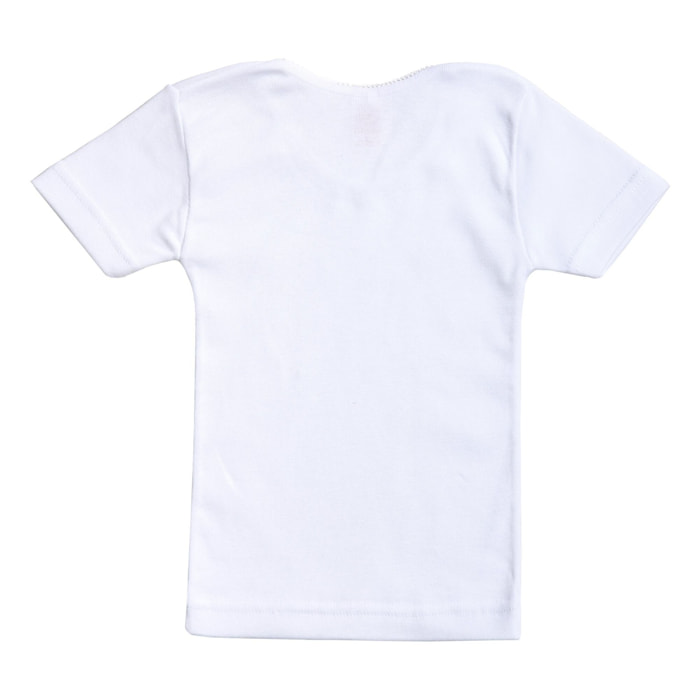 Cubre Niña Felpa M/C Blanco Talla 10