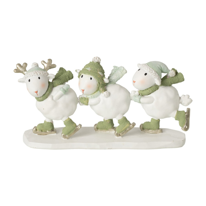 J-Line Mouton patin Pierre - blanc/vert