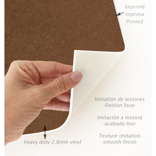 Alfombra de vinilo Galaxia marrón 100x133 cm -PVC antideslizante, vinilica para cocina o salón, lavable, estilo abstracto