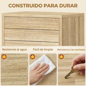 Armario de Baño Estrecho, Mueble Auxiliar de Baño con Puerta de Listones, 3 Estantes y Estante Ajustable, Apertura por Presión, Ahorro Espacio, 34x23x84 cm, Natural