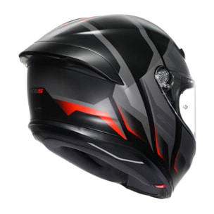 CASCO AGV K6 S AGV E2206 MPLK KARVE MATT BLACK/GREY/RED