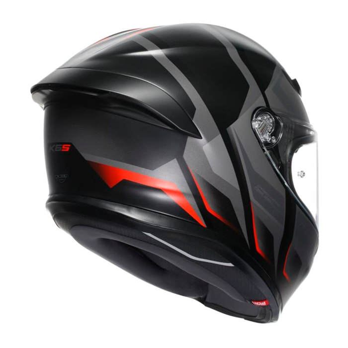 CASCO AGV K6 S AGV E2206 MPLK KARVE MATT BLACK/GREY/RED