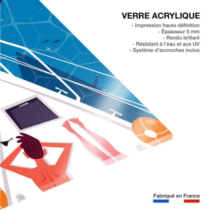 Tableau bronzette à port cros Tableau plexiglas