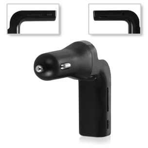 Kit 4 in 1 con vivavoce Bluetooth e trasmettitore FM per auto