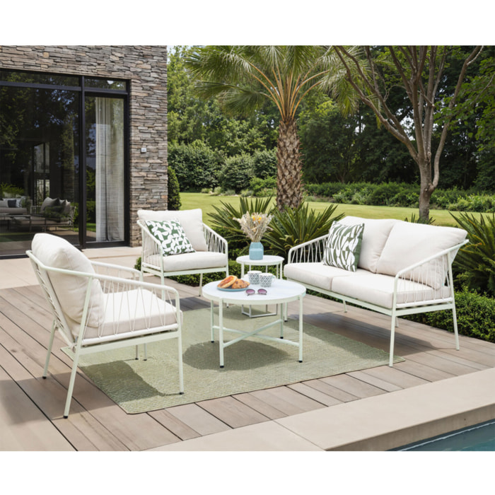 Salon de jardin en acier - 4 places - ANTIBES