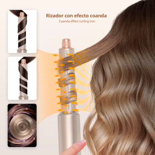 Secador de pelo 648. 8 en 1 con iones negativos. Permite alisar, secar, rizar y mucho más. 3 velocidades, 4 temperaturas y 8 accesorios.