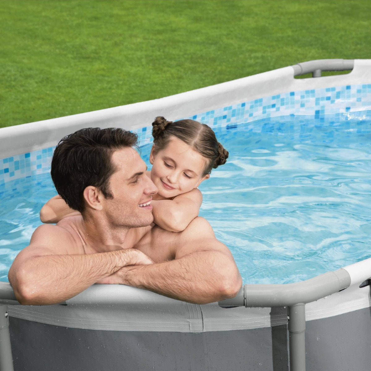 Bestway Piscine tubulaire - Rectangulaire - Steel Pro Max - 305 x 200 x 84 cm - Sans accessoires