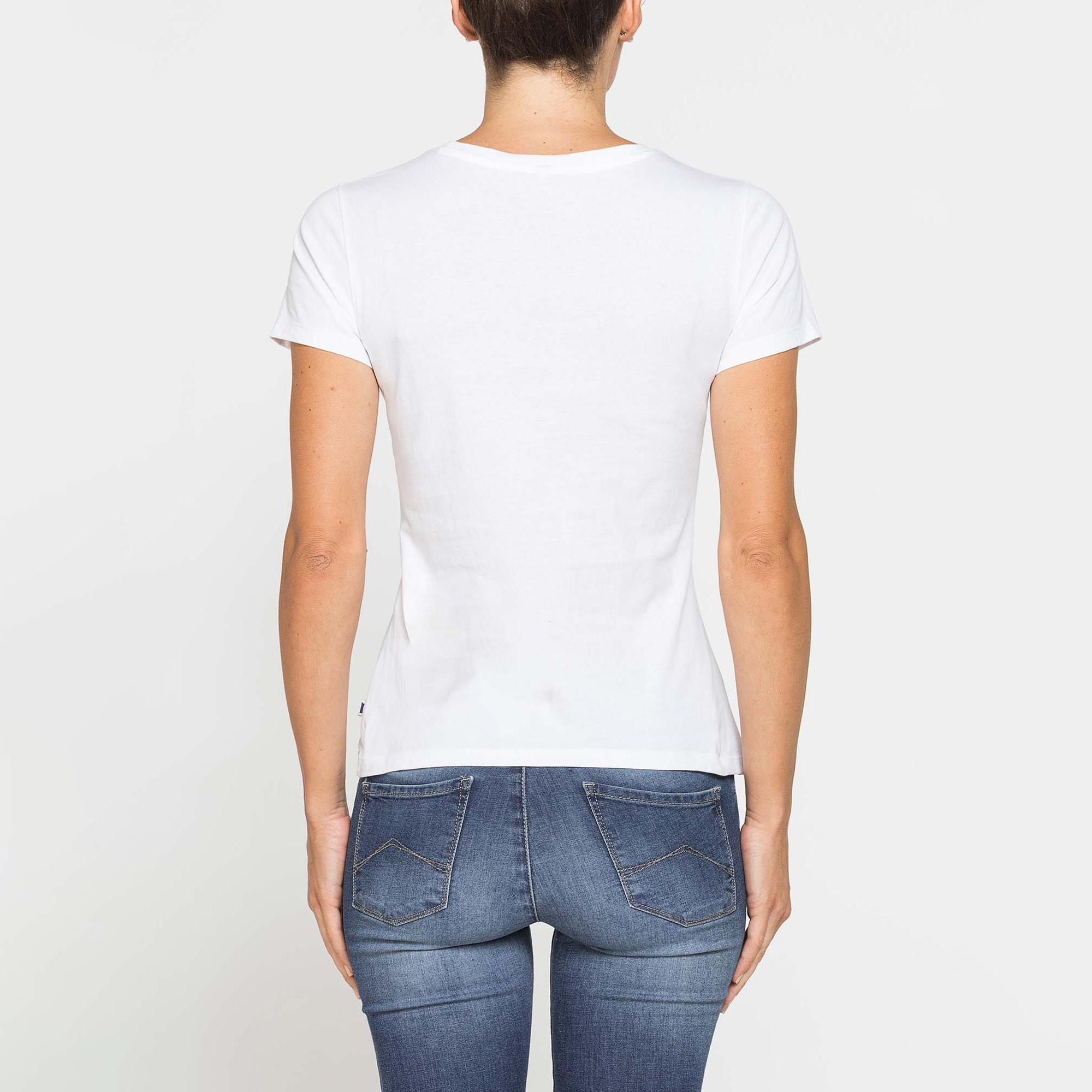 T-SHIRT CON STAMPA FRONTALE IN JERSEY DI COTONE