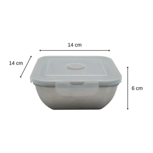 Lunch box en inox avec couvercle à clips Fackelmann Move