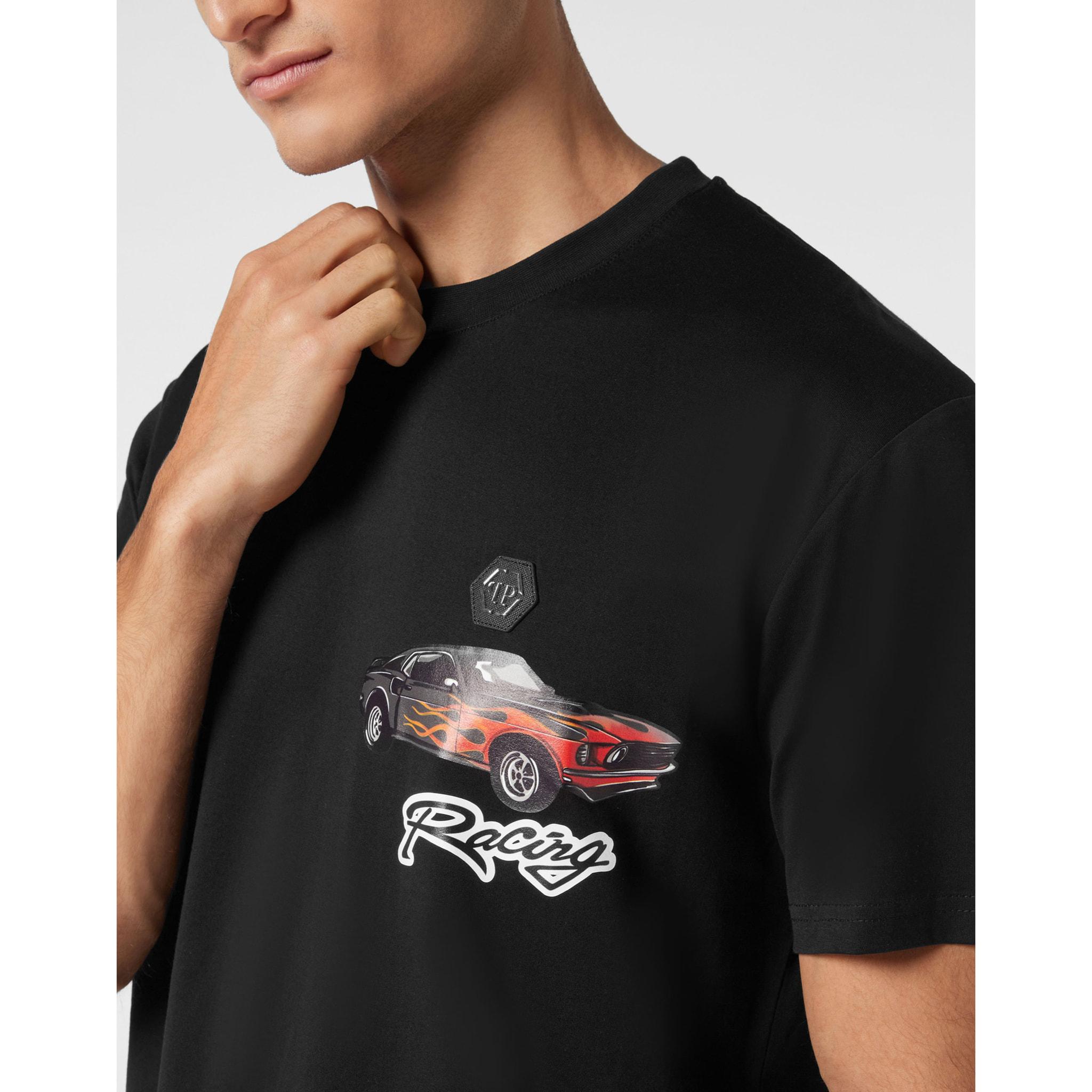 PHILIPP PLEIN T-Shirt Round Neck RACING
