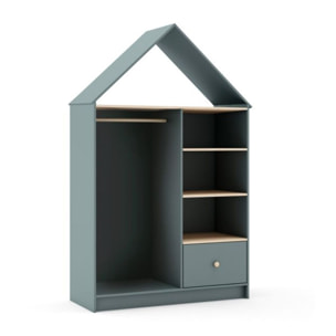 Armario vestidor juvenil Misty Cloud Verde Salvia - Oak Soft