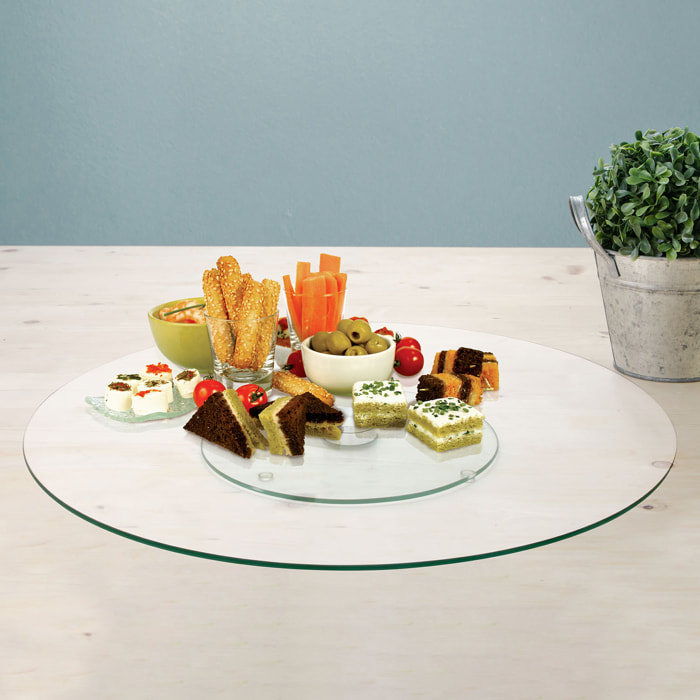PLATEAU VERRE TOURNANT 45CM