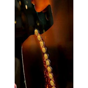 STAMPA DECORATA SU TELA LACCATA C/CORNICE ILLUMY -B- CM 62X3,5
X92