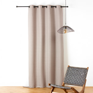 Rideau phonique coton et chanvre tressage naturel - Ecru