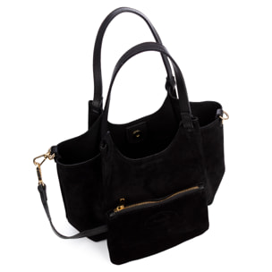 Baragiano borsa tote donna. Pelle autentica Camoscio.