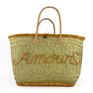 Panier artisanal de Madagascar - Amour GM Safran