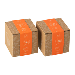 J-Line tasse - métal - orange - 2 boîtes de 2 pièces