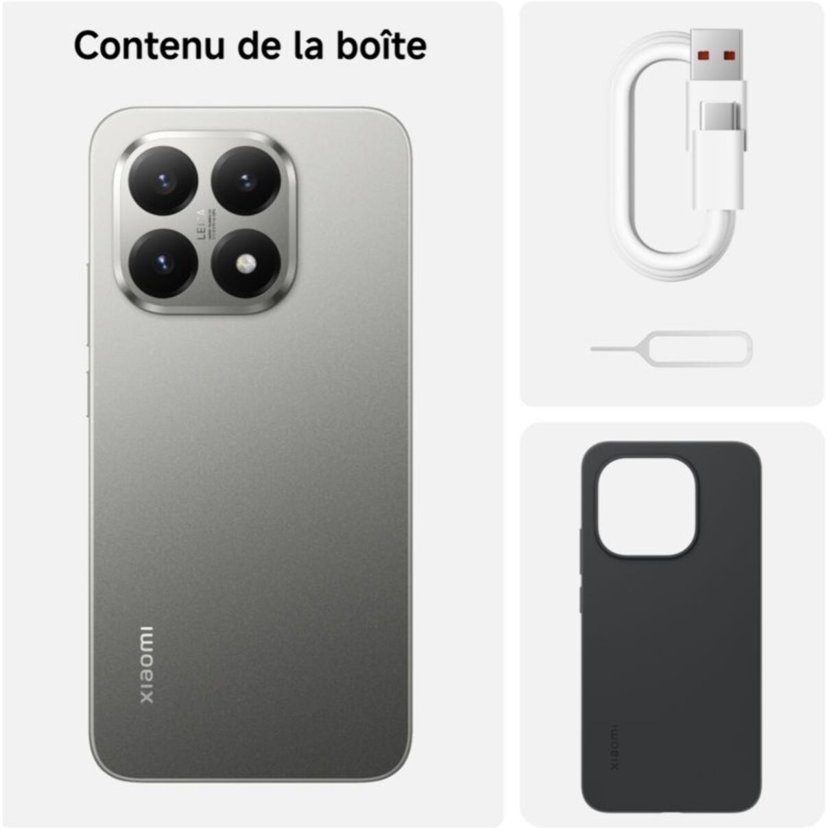 Smartphone XIAOMI 15T concu avec Leica 256Go Gris