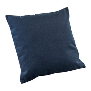 Coussin velours  - Effet peau de pêche - Bleu