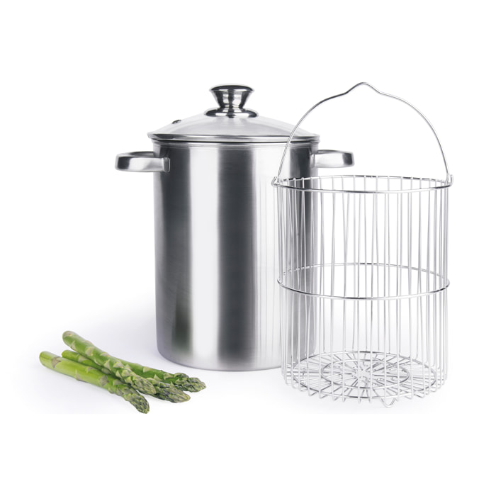 Cuiseur à asperges Excelsa – Nonsoloasparagi, Acier Argenté