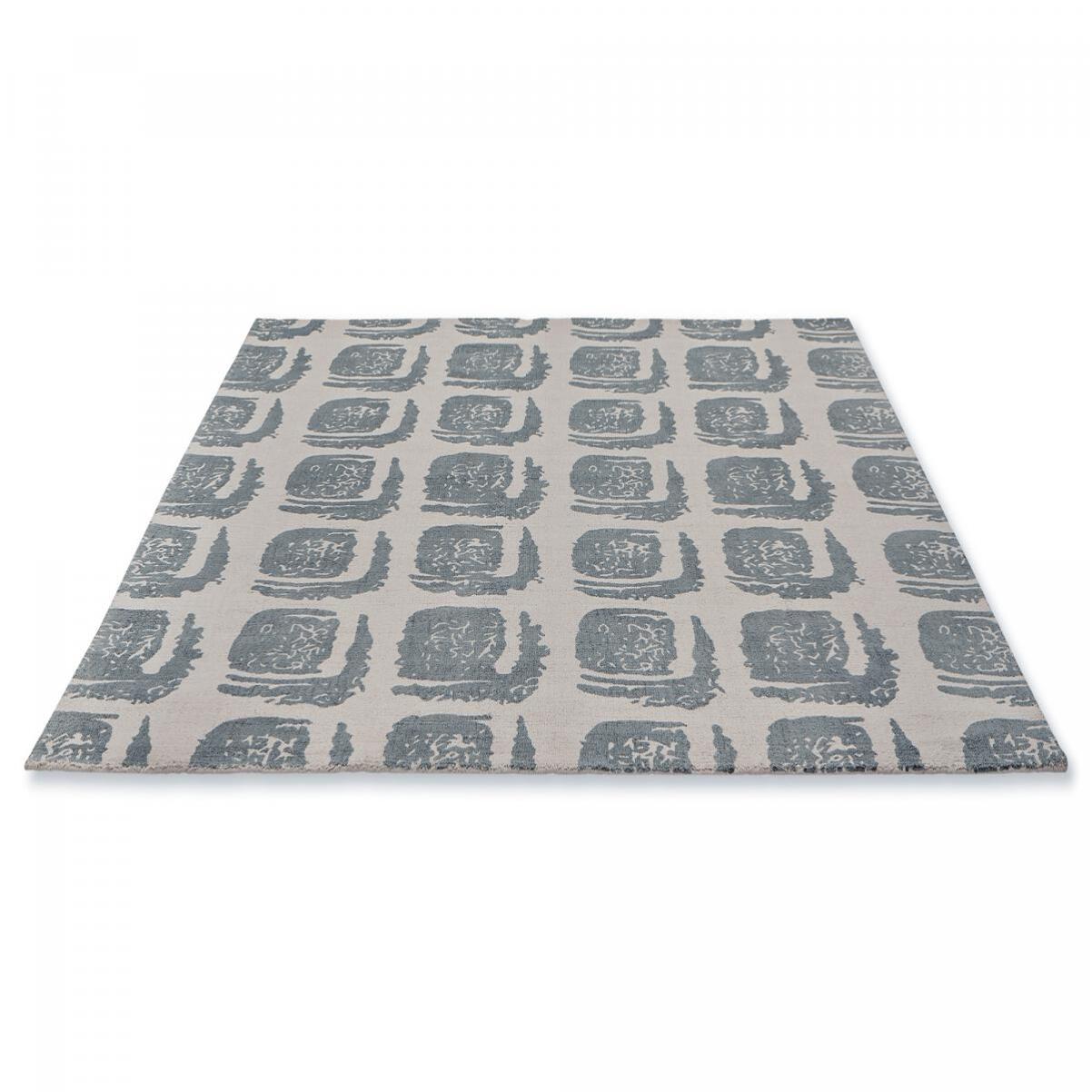 Tapis salon et chambre fait à la main en coton motif abstrait