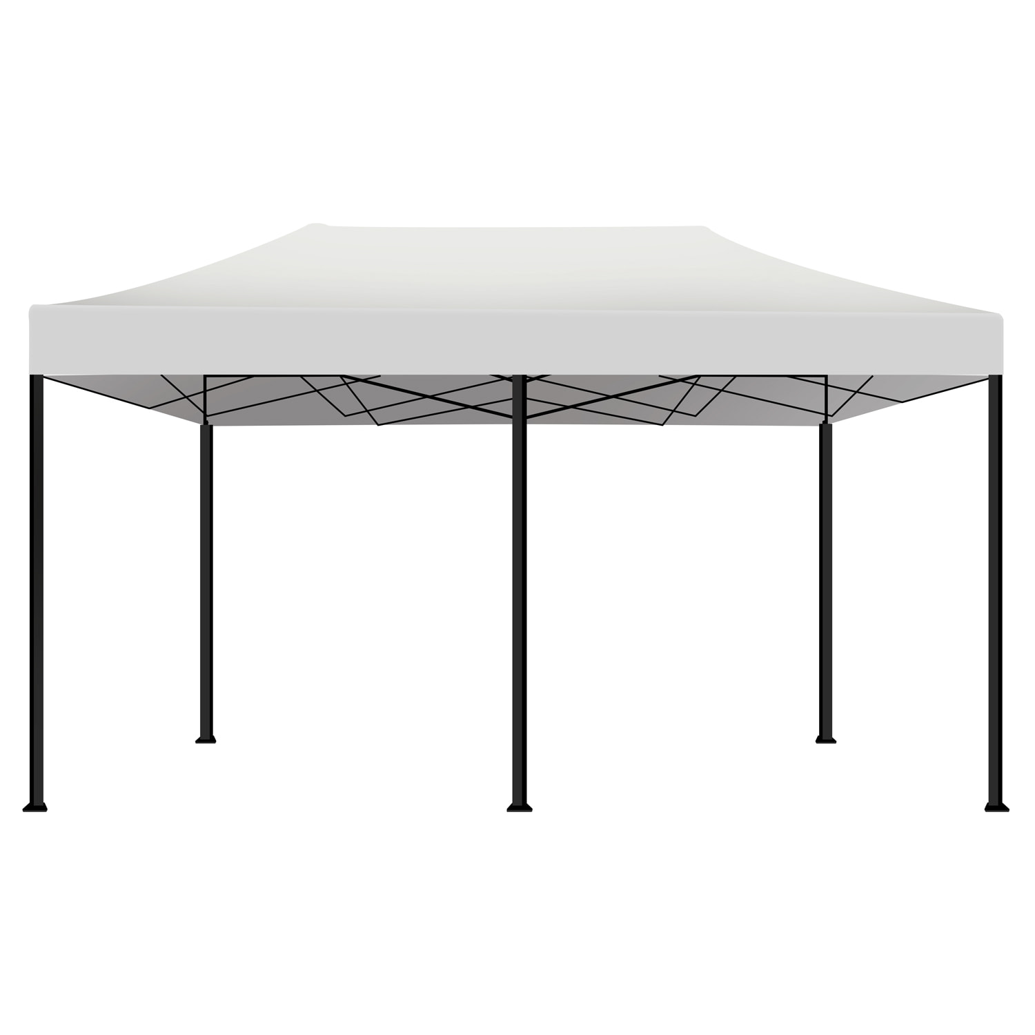 Taman Tenda / Gazebo Per Giardino 3X6 Impermeabile Pieghevole Per Fiere E Mercati Con Teli Laterali Colore Bianco
